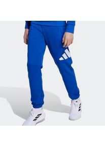Sporthose adidas Sportswear "ESSENTIALS KIDS", Damen, Gr. 164, N-Gr, royal blau, wei&szlig;,, Obermaterial: 55% Baumwolle, 36% Polyester, 9% Viskose, Hosen Sporthose