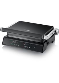 Kontaktgrill Severin "KG2399 SEVINI COMFORT", schwarz, B:32cm H:15cm T:35cm, Kontaktgrill_Standgrill_Tischgrill_Teppanyakigrill, Kontaktgrill