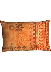 Kissenbezug CASATEX "Indi", orange (terrakotta), B:40cm L:80cm, Biber, Obermaterial: 100% Baumwolle, Kissenbez&uuml;ge, Kissenbezug, Kissenbezug mit Ornamenten, passend zur Bettw&auml;sche in Qualit&auml;t Biber