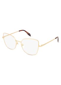 Alexander McQueen AM0416O okulary unisex | Oprawka: Pełnoramkowe, Kocie oczy, Złoty