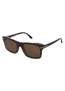 Tom Ford FT5682-B - z klipsem przeciwsłonecznym okulary unisex | Oprawka: Pełnoramkowe, Kwadratowe, Havana