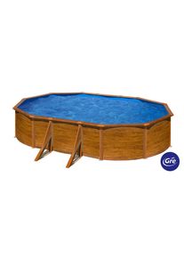 GRE Pool-Set, Braun, Metall, 300x120x500 cm, Freizeit & Co, Pools & Wasserspa&szlig;, Pools, Stahlwandpools