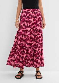 Gonna lunga in puro cotone biologico, Fucsia, Taglia 42, bonprix