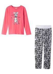 Pigiama in puro cotone, Fucsia, Taglia 176/182, bonprix