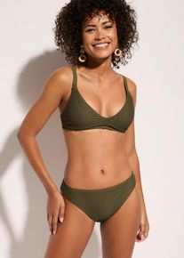 Bikini a bustier effetto uncinetto (set 2 pezzi), Verde, Taglia 52, bonprix