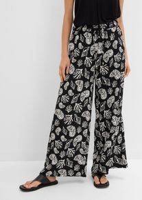 Pantaloni larghi in misto viscosa, Nero, Taglia 42, bonprix