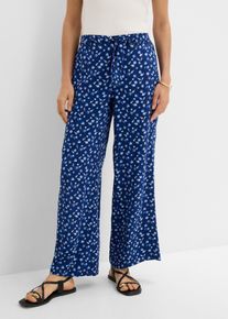 Pantaloni con elastico in vita in pura viscosa, Blu, Taglia 50, bonprix
