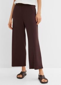 Pantaloni culotte in misto viscosa, Marrone, Taglia 46/48 (M), bonprix