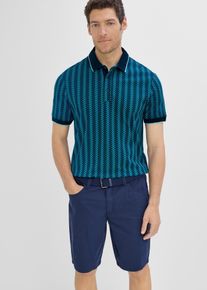 Polo in puro cotone biologico con fantasia grafica, Blu, Taglia 48/50 (M), bonprix