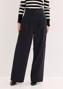 Pantaloni in twill di puro cotone, Nero, Taglia 48, bonprix