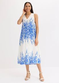Abito midi in misto viscosa fine, Bianco, Taglia 52, bonprix