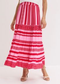 Gonna lunga in viscosa fluida, Fucsia, Taglia 46, bonprix