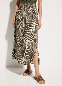 Gonna da spiaggia in materiale crinkle operato, Verde, Taglia 44, bonprix