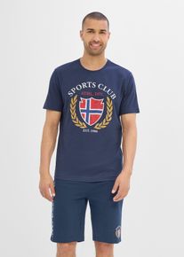 T-shirt in puro cotone biologico, Blu, Taglia 60/62 (XXL), bonprix