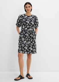 Abito con percentuale di lino, Nero, Taglia 54, bonprix
