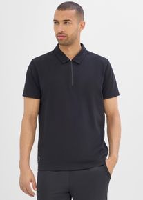 Polo per sport con cerniera asciugatura rapida, Nero, Taglia 64/66 (3XL), bonprix