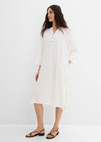 Abito midi in misto viscosa, Bianco, Taglia 60, bonprix