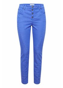 Stoffhose Pulz Jeans "Casual Hose PZROSITA", Damen, Gr. 40, N-Gr, blau (dazzling blau), Obermaterial: 65% Baumwolle CO. 32% Polyester PES. 3% Elasthan EL., Hosen Stoffhose