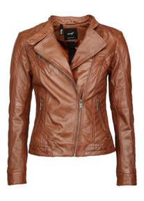 Kurzjacke Maze "Lederjacke Sally", Damen, Gr. S, braun, Obermaterial: 100% Lammleder LEL. Futter: 100% Polyester PES., Jacken Kurzjacke
