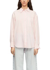 Hemdbluse comma, Damen, Gr. 46, light pink, Web, Obermaterial: 87% Viskose, 13% Polyamid, gestreift, regular fit normal, ohne Ausschnitt, Manschette, Blusen Hemdbluse, mit Streifen Muster