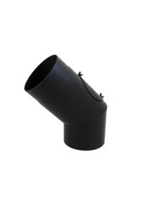 Bertrams Bogen 05SB45-120T 120 x 2 mm, 45Grad, 2-tlg., feststehend, mit T&uuml;r, schwarz