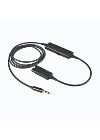 QD earphone lower half adapter cable 3.5mm interface one click control, suitable for laptops/phones/tablets