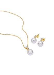 Metal Alloy en White Pearl sets afgewerkt in 18 karaats geelgoud - Zurglad