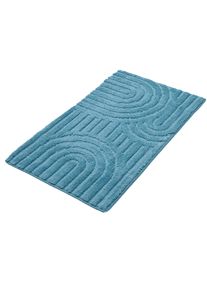Badematte OTTO HOME "Zen, Badvorleger, Badezimmer Teppich, Duschvorleger", petrol, H:10mm, Polyester, Badematten, Badematte, Uni Farben, Hoch-Tief-Effekt, modernes Muster, Zen