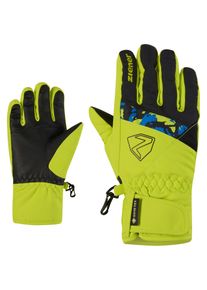 Skihandschuhe Ziener "LEIF-Z GORE-TEX JUNIOR", Damen, Gr. 5, gr&uuml;n (lime), Polyester, Handschuhe Skihandschuhe, wasserdicht, winddicht, atmungsaktiv, warm