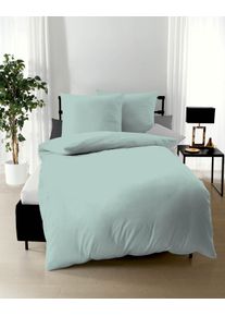 Bettw&auml;sche Kaeppel "Uni", gr&uuml;n (mint), B/L: 200cm x 200cm, 1 Stk., 2 Stk., Mako-Satin, B/L: 80cm x 80cm & 80cm x 80cm, 3 Stk., Mako-Satin, Obermaterial: 100% Baumwolle, Bettw&auml;sche, Bettw&auml;sche, Unifarben