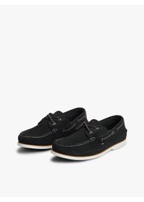 Bootsschuh Tommy Hilfiger "TH BOAT SHOE CORE SUEDE", Herren, Gr. 40, blau (dunkelblau), Veloursleder, Schuhe Bootsschuh, Casualschuh, Freizeitschuh, Schn&uuml;rer mit B&auml;nder-Durchz&uuml;gen