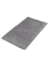 Badematte OTTO HOME "Zen, Badvorleger, Badezimmer Teppich, Duschvorleger", grau, H:10mm, Polyester, Badematten, Badematte, Uni Farben, Hoch-Tief-Effekt, modernes Muster, Zen