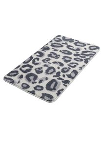 Badematte OTTO HOME "Regona Leo, Badvorleger, Badezimmer Teppich, Duschvorleger", creme, H:10mm, Polyester, Badematten, Badematte, Leoparden-Muster, Animal Print, modern