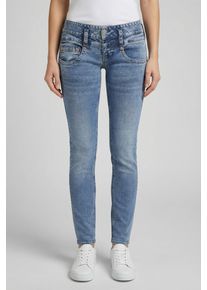 Slim-fit-Jeans Herrlicher "Pitch Slim Denim", Damen, Gr. 29, L&auml;nge 32, after rain, Denim/Jeans, Obermaterial: 78% Baumwolle, 19% Polyester, 3% Elasthan, slim fit lang, Jeans Slim-fit-Jeans, aus Stretch-Denim