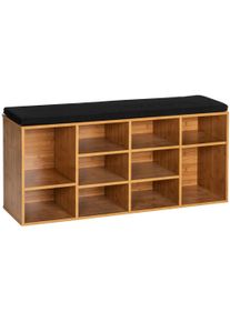 Schuhbank Wenko "Loft", braun (braun, braun), B:103cm H:48cm T:29,5cm, MDF, Polyester, Sitzb&auml;nke, Schuhbank, BxTxH: 103x29,5x48 cm