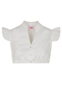 Spieth & Wensky Dirndlbluse SPIETH & WENSKY "Darlee", Damen, Gr. 44, creme, Obermaterial: 75% Baumwolle CO. 22% Polyester PES. 3% Elasthan EL., uni, festlich, slim fit, V-Ausschnitt, Blusen Dirndlbluse, mit verf&uuml;hrerischen V-Ausschnitt