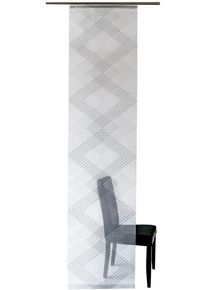 Schiebegardine HOMING "Milo" Gr. 1, bunt (wei&szlig;, silberfarben), B:60cm H:245cm, Polyester, Gardinen, Schiebegardine, geometrisch, modern, Wohnzimmer, Schlafzimmer