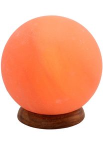 WAGNER LIFE DESIGN Salzkristall-Tischlampe "Planet", orange, H: 16cm, 1 Stk., Leuchten, Handgefertigt aus Salzkristall - jeder Stein ein Unikat, ca.1,9 kg, Salzkristall-Tischlampe