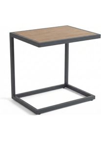 Beistelltisch AMBIENTE HAUS "Garten Beistelltisch Alu - grau", grau, B:55cm H:55cm T:41cm, Alluminium, Tische, Beistelltisch