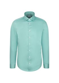 Businesshemd Seidensticker "Schwarze Rose", Herren, Gr. XL (44), normale &Auml;rmell&auml;ngen, gr&uuml;n, 100% Baumwolle, unifarben, tailored fit, 2-Knopf-Manschette, Hemden Businesshemd, Shaped 1/1 Kentkragen Uni