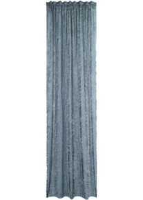 Vorhang HOMING "Loik" Gr. 1, silber (silberfarben), B:140cm H:245cm, Scherli, Polyester, Gardinen, Vorhang, Fransen, modern, edel, Wohnzimmer, Schlafzimmer