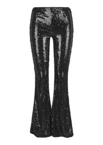 Stoffhose Nicowa "EWINO", Damen, Gr. 40, N-Gr, schwarz, Obermaterial: 98% Polyester PES. 2% Elasthan EL., festlich, regular fit, Hosen Stoffhose, Paillettenhose mit Gummibund