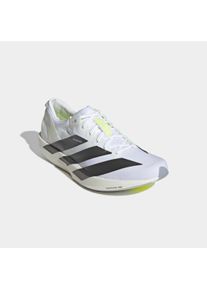Laufschuh adidas Performance "ADIZERO ADIOS 9", Herren, Gr. 48, schwarz-wei&szlig; (cloud wei&szlig;, iron metallic, solar gelb), Synthetik, Textil, Schuhe Laufschuh