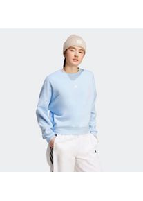Sweatshirt adidas Sportswear "W SL FC SWT", Damen, Gr. XS, glow blau, wei&szlig;, Obermaterial: 70% Baumwolle, 30% Polyester, normal, Rundhals, angesetztes B&uuml;ndchen, Sweatshirts Sweatshirt