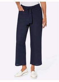 Culotte CLASSIC, Damen, Gr. 56, Normalgr&ouml;&szlig;en, blau (marine), 100% Viskose, unifarben, 7/8-L&auml;nge, Hosen Culotte