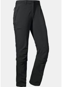 Sch&ouml;ffel Zip-away-Hose SCH&Ouml;FFEL "Pants Engadin1 Zip Off", Damen, Gr. 40, Normalgr&ouml;&szlig;en, grau (graphit), Oberstoff : 89% Nylon 11% Elasthan, Hosen Zip-away-Hose