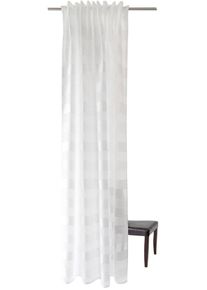 Gardine HOMING "Lena" Gr. 1, wei&szlig;, B:140cm H:245cm, Polyester, Gardinen, Gardine, Streifen, modern, Farbverlauf, Wohnzimmer, Schlafzimmer