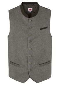 Spieth & Wensky Trachtenweste SPIETH & WENSKY "G&uuml;nther", Herren, Gr. 52, oliv, Obermaterial: 90% Polyester PES. 10% Viskose CV., regular fit, Rundhals, Westen Trachtenweste, mit Stehkragen