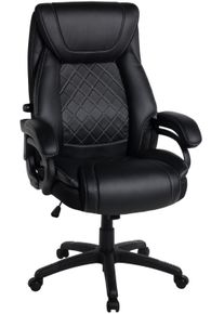 Chefsessel Duo Collection "Chefsessel Benito XXL", schwarz (schwarz, schwarz), B:70cm H:117cm T:73cm, 70% Polyurethane, 25% Polyester, 5% sonstige Fasern, St&uuml;hle, Chefsessel, Federkern, Lordosenunterst&uuml;tzung, bis 150 kg belastbar