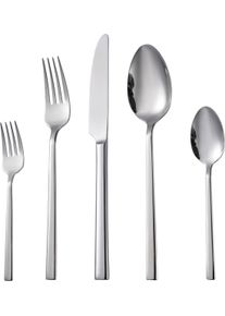 Besteck-Set Hanseatic "DAILY", silberfarben, 30, Edelstahl 18/10, Essbesteck-Sets, Besteck-Set, leichtes und minimalistisches Design
